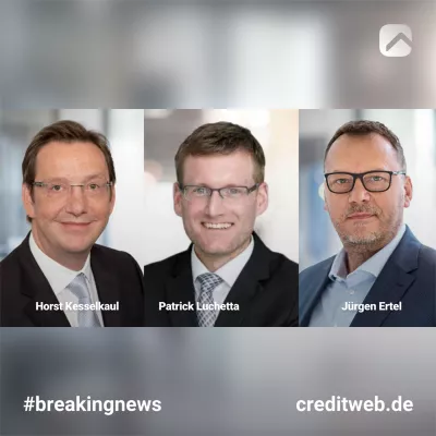 Bild: Frischer Wind im Führungsteam bei creditweb – Jürgen Ertel folgt Horst Kesselkaul als Geschäftsführer 