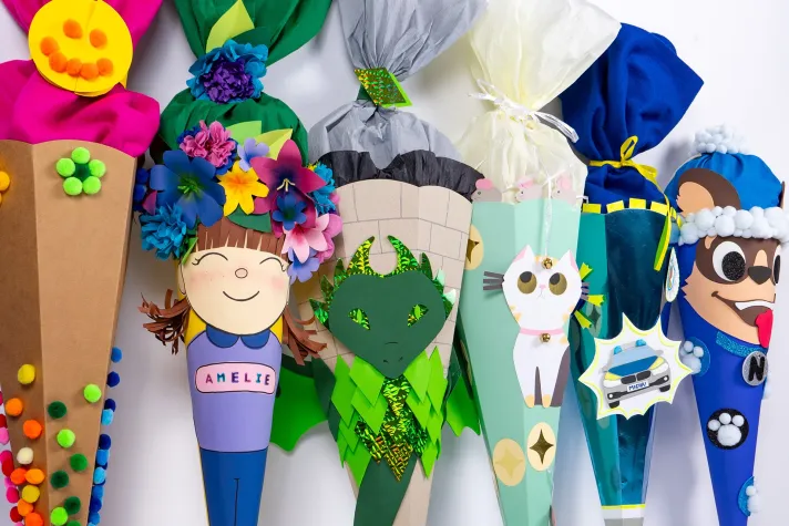 Einzigartige Schultüten für einzigartige Kinder – über 40 kostenlose Anleitungen von Jetzt kommt Kurth … Bild: Einzigartige Schultüten für einzigartige Kinder – über 40 kostenlose Anleitungen von Jetzt kommt Kurth …