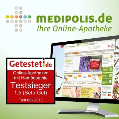 Bild: Medipolis.de ist Testsieger bei Online-Apotheken mit Homöopathie