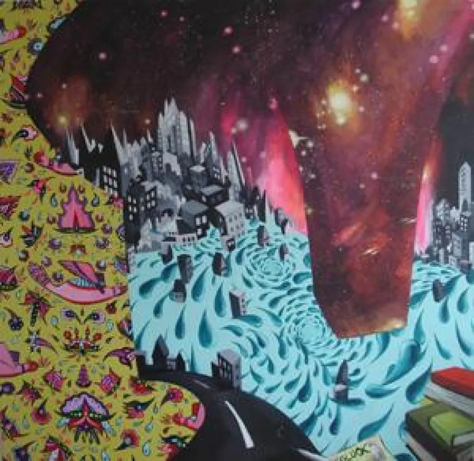 Emel Geris Auf Uns!, 2011 Acryl auf Leinwand 185x185cm