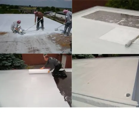 Bild: Flachdachabdichtung mit Flüssigkunststoff selber machen