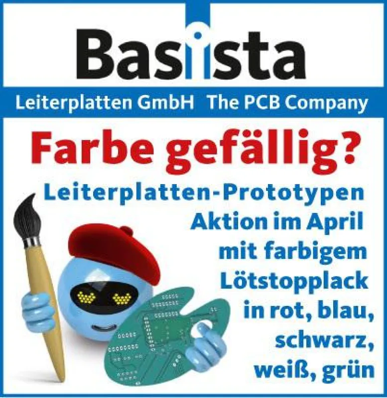 Leiterplatten in 5 Farben, Basista-Leiterplatten GmbH