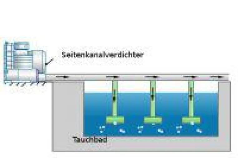 Seitenkanalverdichter belüften Aquakulturen oder Tauchbäder Bild: Seitenkanalverdichter belüften Aquakulturen oder Tauchbäder