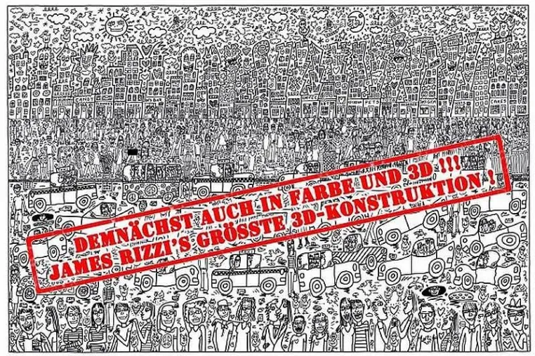 Bild: Weltgrößte Graphik von James Rizzi erschienen