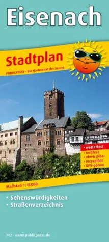 Bild: Publicpress Verlag bringt wetter- und reißfesten Stadtplan für Eisenach heraus