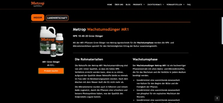 Bild: Metrop MR1: Der ultimative Wachstumsdünger für maximale Pflanzenkraft - jetzt mit optimiertem Phosphatgehalt