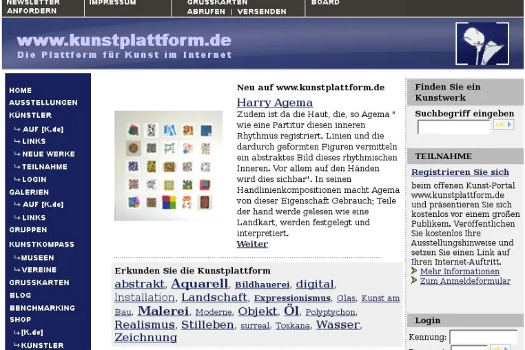 Bild: Kunstplattform.de begrüßt neue Künstler