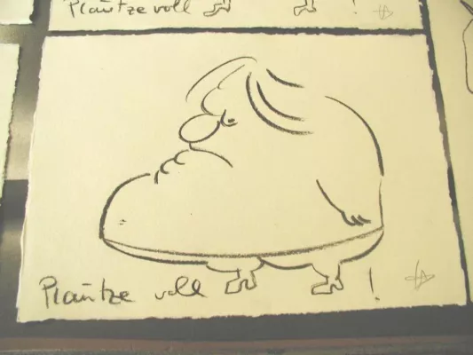 Bild: Bilder von Helge Schneider Original Kohlezeichnung