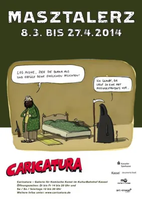 Bild: Ausstellungseröffnung "MASZTALERZ" in der Caricatura Galerie im KulturBahnhof Kassel