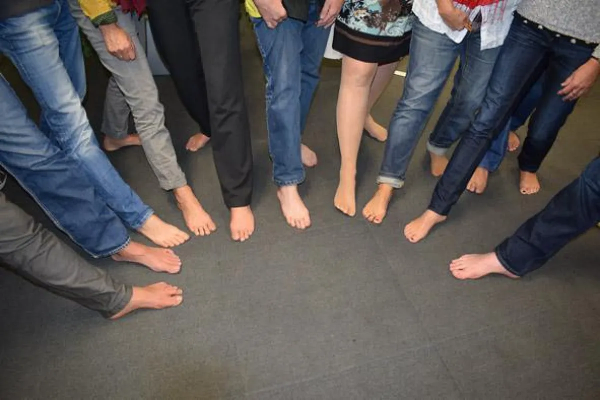 Zeigt her eure Füße - Die Teilnehmer nach der Fußdruckmessung