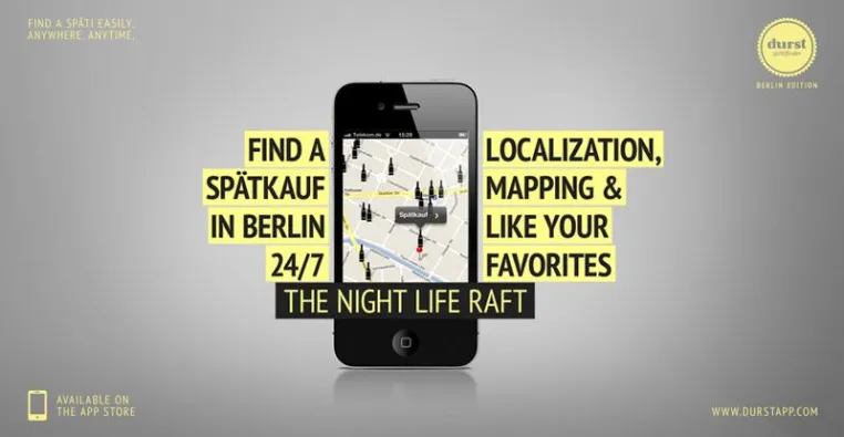 Bild: Die wichtigste App für Berlin ist da: Durst App – Der Spätifinder fürs iPhone