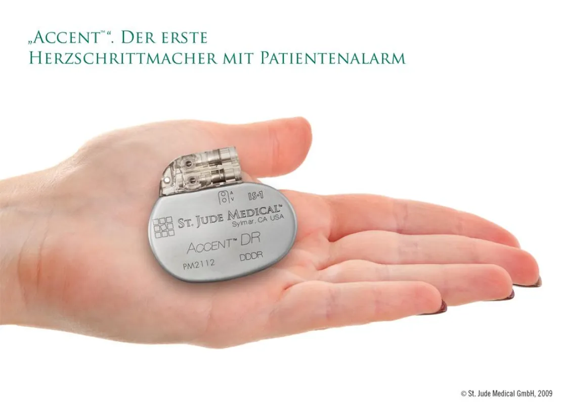 Accent: Der erste Herzschrittmacher mit Patientenalarm