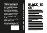 Bild: Buch zum Welttag der Pressefreiheit: BLACK_ED OUT - wie Zensur die Würde löscht