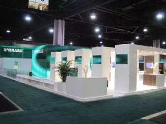 Bild: Light Event GmbH aus Köln für die GRASS GmbH in Atlanta auf der Internationalen Messe für Holzverarbeitung