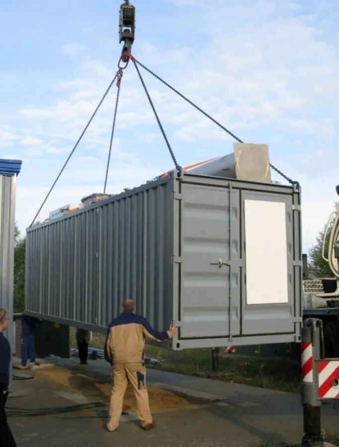 greenPower 150C bei der Aufstellung in Winsen