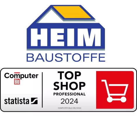 Bild: heim-baustoffe.de erhält Auszeichnung "Top Shop Professional 2024"
