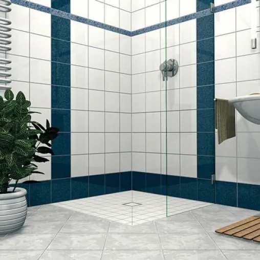 Bild: Lux Elements präsentiert verfliesbare, bodengleiche Duschtasse mit Ablaufrinne TUB-LINE