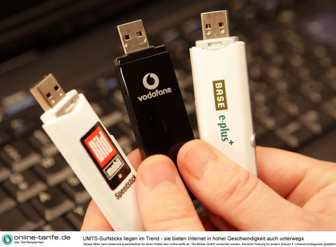 UMTS-Surfsticks liegen im Trend - sie bieten Internet in hoher Geschwindigkeit auch unterwegs