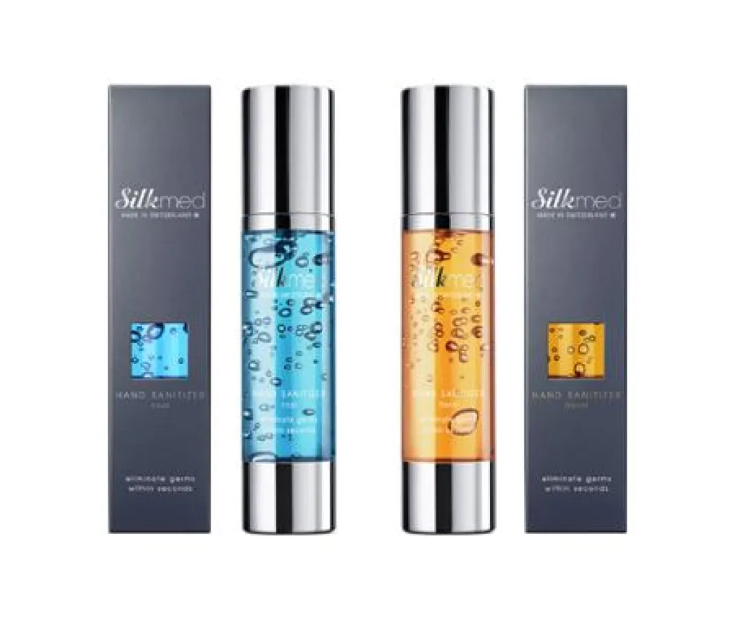(FOTO: SILKMED/HELVETIC MEDICAL) Der zart duftende SILKMED Hand Sanitizer im stylishen Design