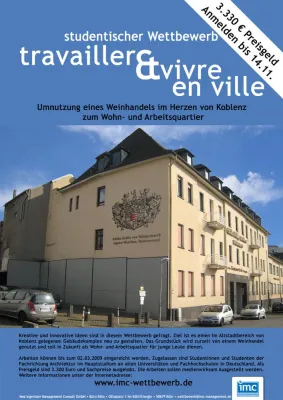 Bild: Architekturwettbewerb für Studenten - Umnutzung eines Weinhandels im Koblenz zum Wohn- und Arbeitsquartier