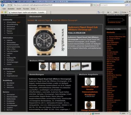 Bild: Die Royal Oak von Audemars Piguet im Uhrenmarkt auf TrustedWatch