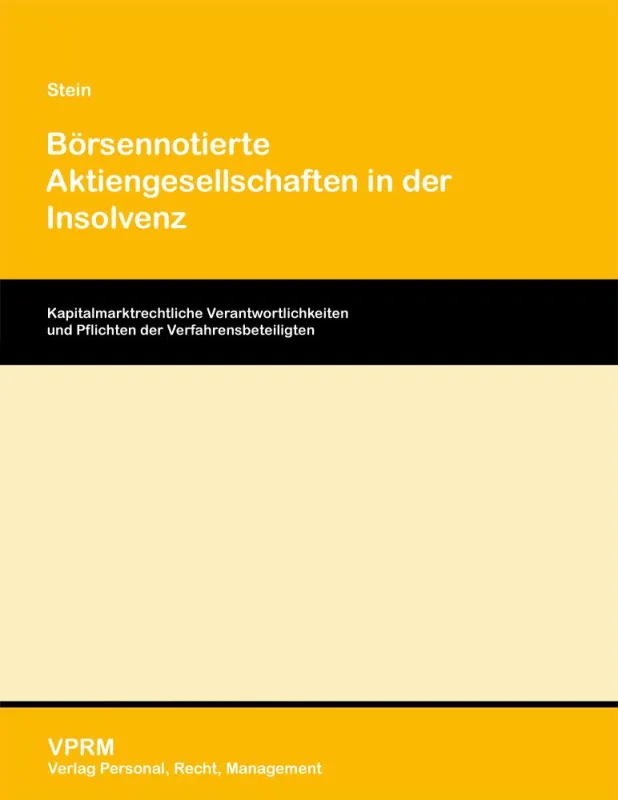 VPRM, Stein/Börsennotierte Aktiengesellschaften in der Insolvenz