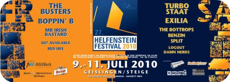 Bild: Festivalsommer auf Burgruine: Helfenstein-Festival 9. bis 11. Juli 2010 mit TURBOSTAAT, Exilia, uvm.