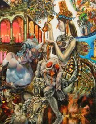 Bild: Das Polyptychon „Mein Deutschland Komplex“ erste Präsentation im KUNST-MUSEUM Oberhof am 1. Mai 2015