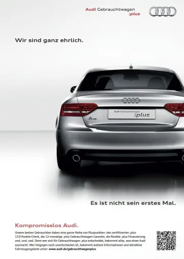 Neues für Gebrauchte. Kampagne für Audi Gebrauchtwagen :plus von Gingco.Net Bild: Neues für Gebrauchte. Kampagne für Audi Gebrauchtwagen :plus von Gingco.Net