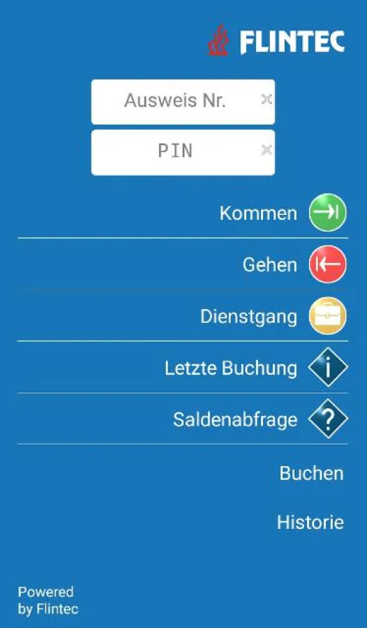 FLINTEC Zeiterfassung per App