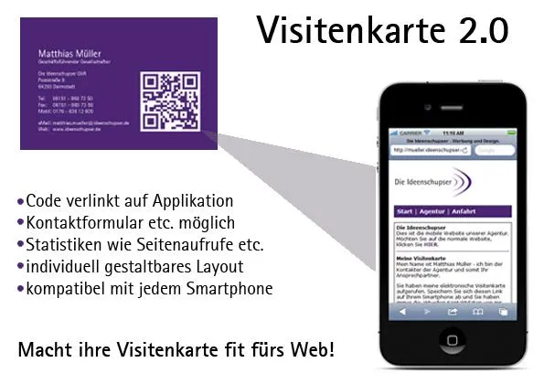 Werbeagentur stellt Visitenkarte 2.0 vor Bild: Werbeagentur stellt Visitenkarte 2.0 vor
