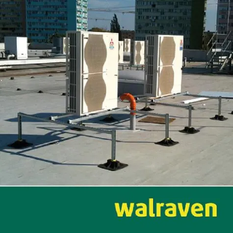 Bild: Aufständerung von Klimasplitgeräten