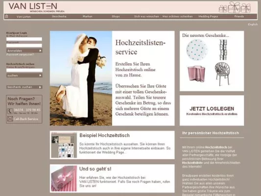 Bild: Königliche Geschenke für den online Hochzeitstisch bei VAN LISTEN