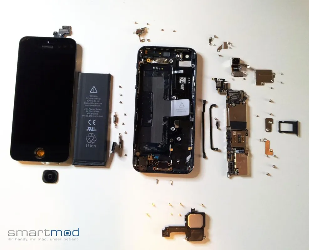 Das neue iPhone 5 - zerlegt in seine Einzelteile