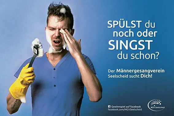 Bild: Singen statt spülen - Guerilla-Kampagne zeigt, was Männer wollen
