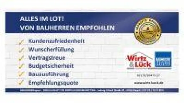 Bild: WIRTZ & LÜCK WOHNBAU GMBH, Monheim: Auch 2020 von Bauherren sehr gut bewertet