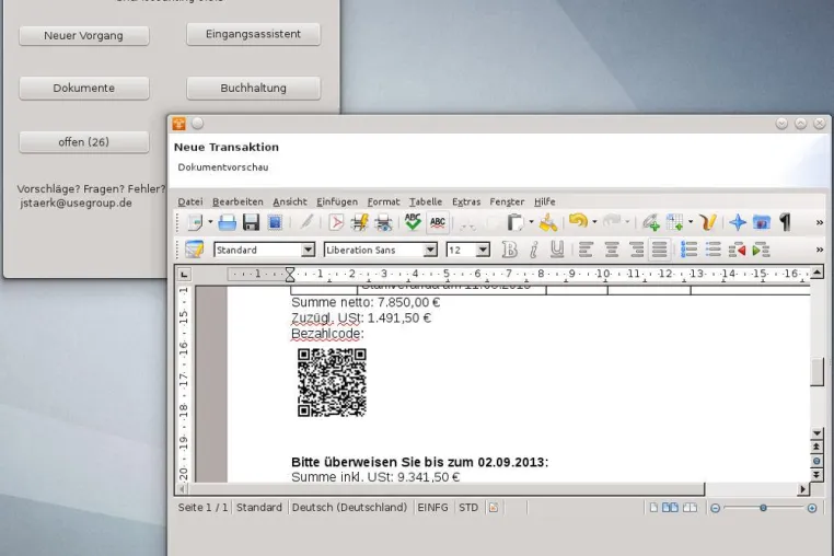 Bild: Open-Source-Buchhaltung Gnuaccounting unterstützt BezahlCode und Magento-Onlineshopanbindung