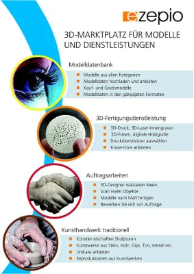 Bild: 3D-Druck: Mit "ezepio" neuer Online-Marktplatz für 3D-Modelle und 3D-Druck-Dienstleistungen gestartet