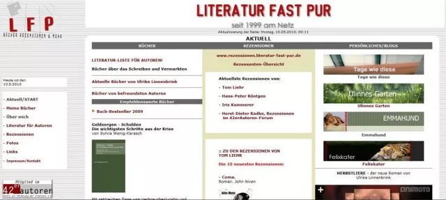 Bild: LITERATUR FAST PUR – Das Info-Portal für Bücher-Fans, Leseratten und Autoren