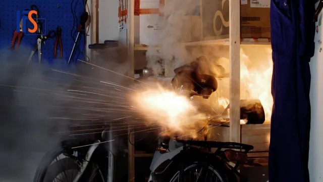 Bild: Radeln mit Brandrisiko