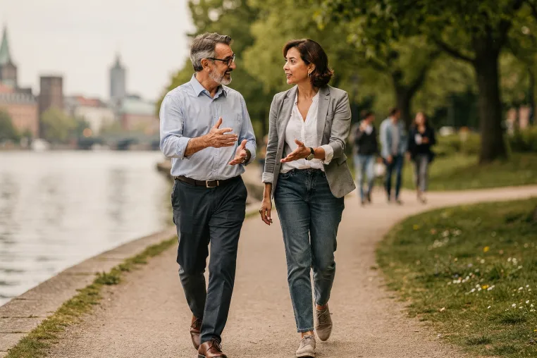 Bild: Walk and Talk: Warum immer mehr Coaches ihre Gespräche nach draußen verlegen