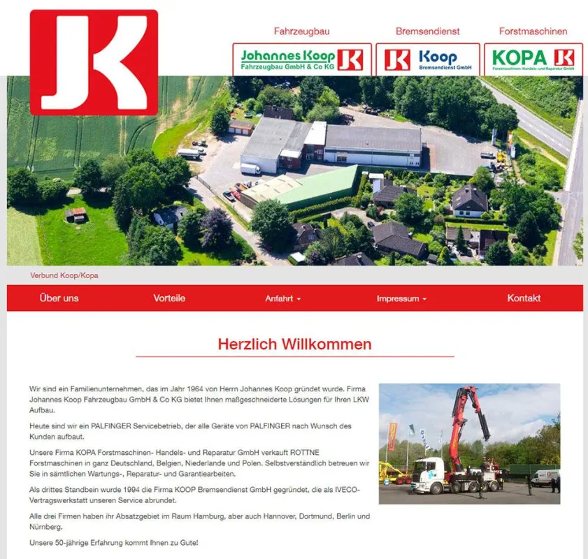 Verbundseite der Firma Koop