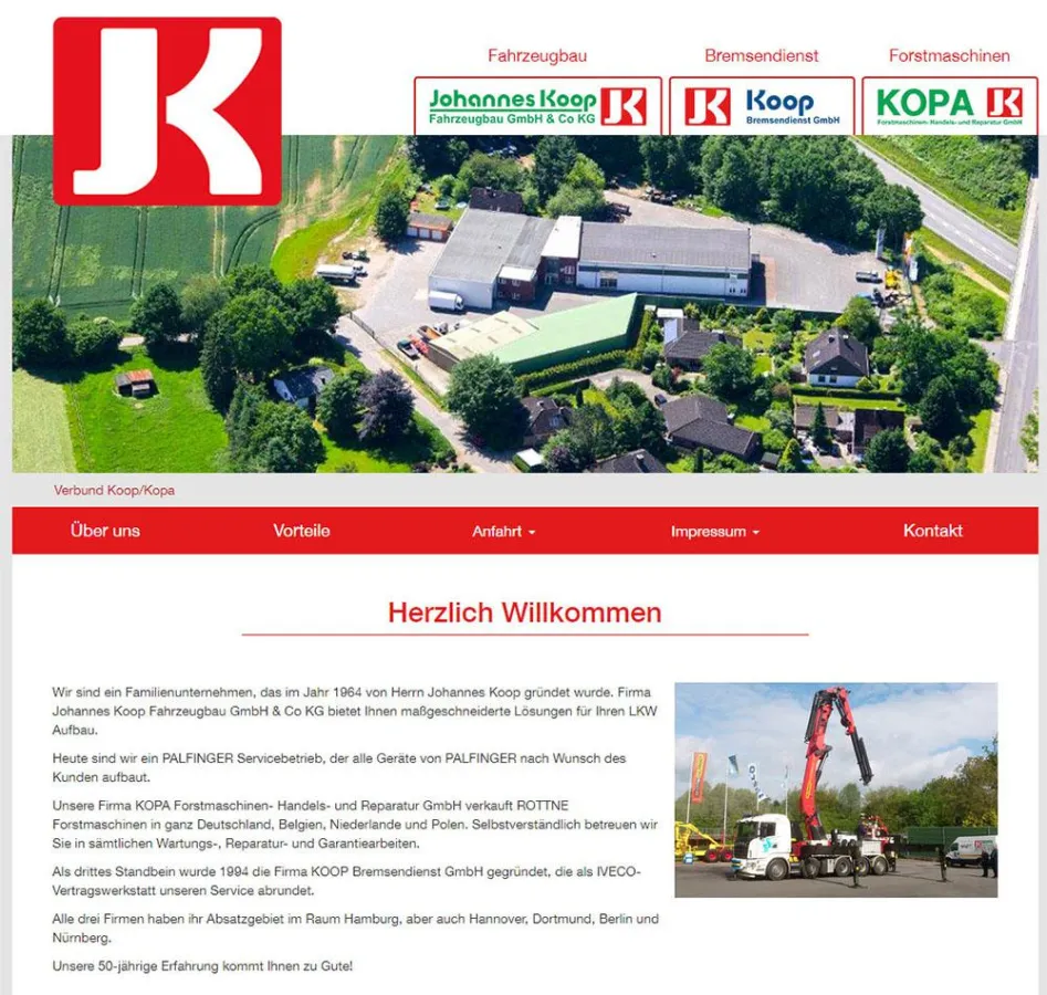 Verbundseite der Firma Koop