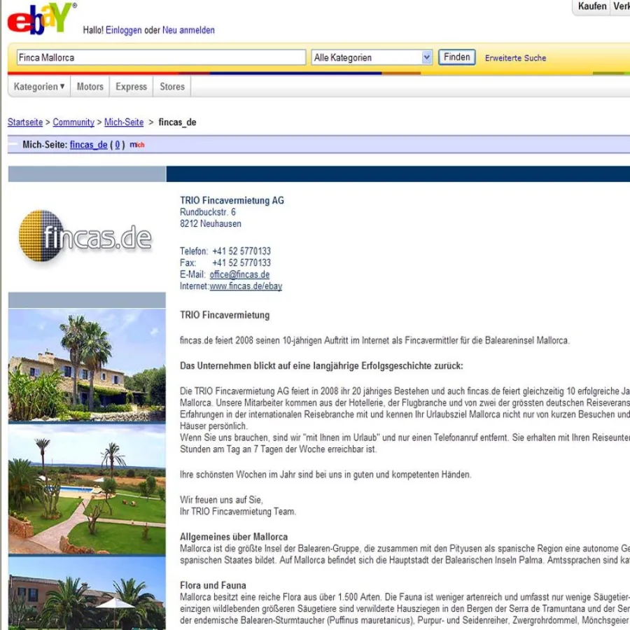 Urlaubsversteigerung