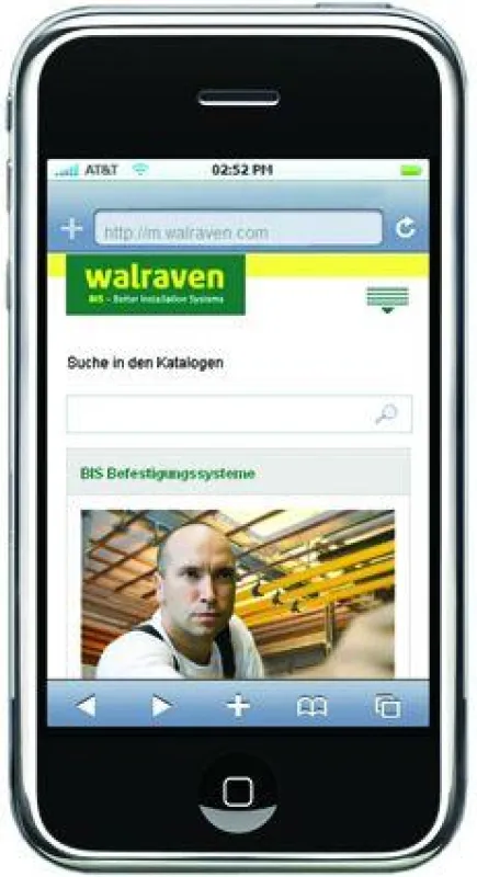 Schnelles und bequemes Surfen auf der mobilen Walraven-Webseite.