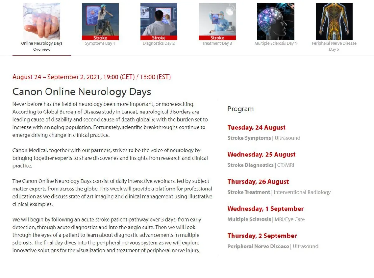 Canon Medical Neurology Days (© Canon Medical)