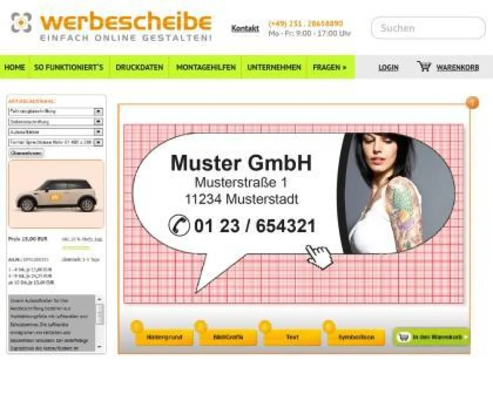 Schnell und unkompliziert ? Mit wenigen Klicks eigene Werbung selbst gestalten!