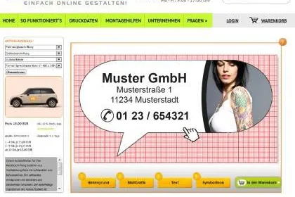 Bild: Mit wenigen Klicks die eigene Werbung selbst gestalten