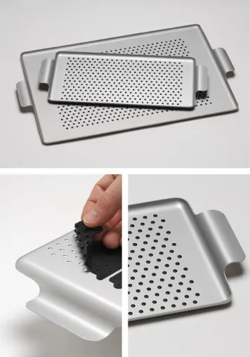 Bild: Schön, schnell und schwungvoll serviert - Tablett RUBBERGRIP ist formvollendet und funktional
