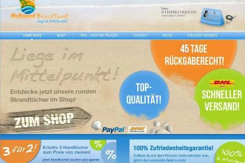 Verkaufsstart der ersten runden Strandlaken – MyRoundBeachTowel Bild: Verkaufsstart der ersten runden Strandlaken – MyRoundBeachTowel